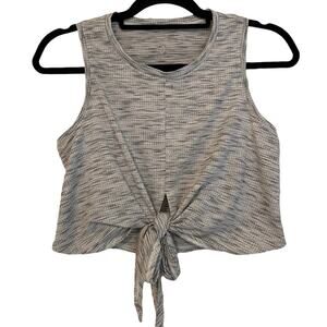 ZYIA Gray‎ Knotted Front Cropped Tank Top Size XS